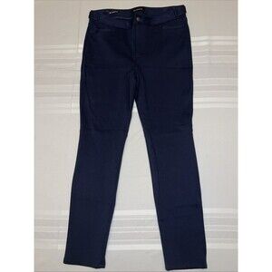 Talbots Womens Lexington Pants Size 6P Navy Blue High Rise Straight Leg Stretch